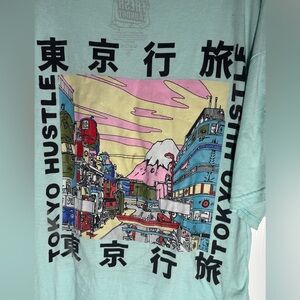 Papaya Mint Green Tokyo Hustle Men's Shirt